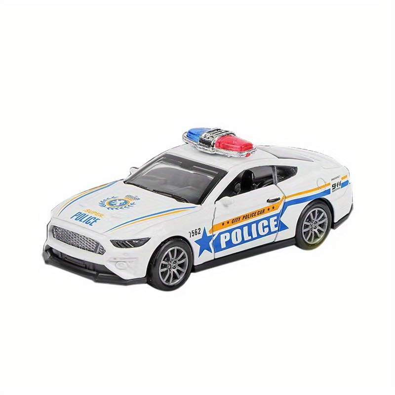 136 Alloy Pull back Police Car Toy Double Driving Door Temu Australia