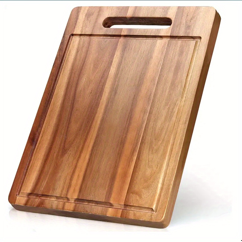 Extra Large Acacia Wood Cutting Board w/Juice Grooves and Handles - Best  Kitchen Cutting Boards for Chopping and Slicing or as a Charcuterie Plate