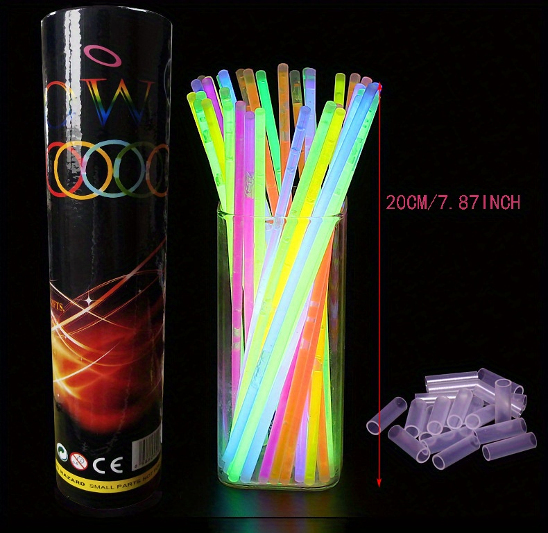 Glow in The Dark Party Supplies - 605 Pieces - Includes Connectors