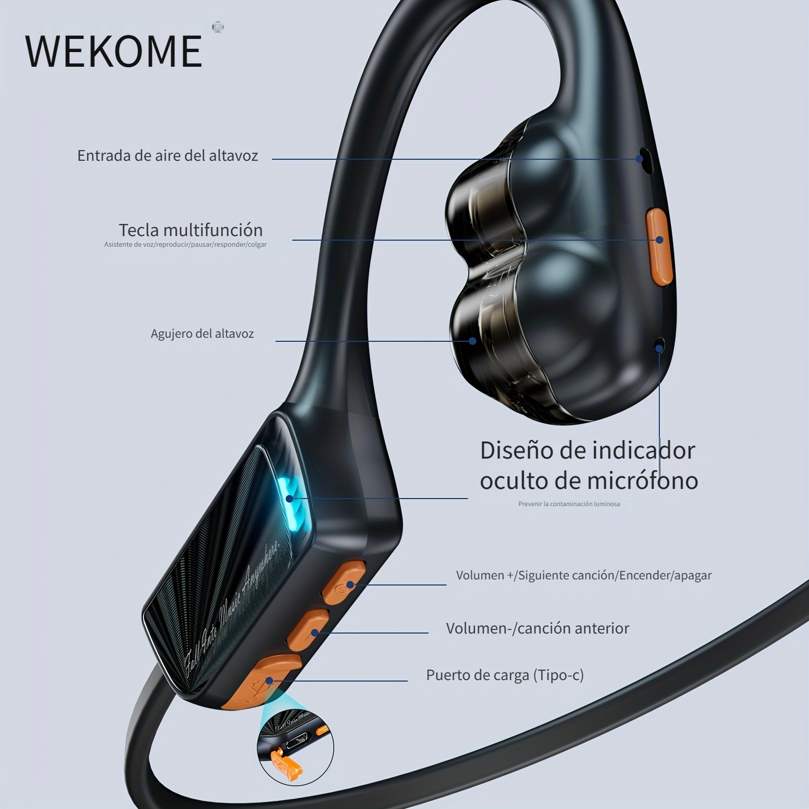 Auriculares Oído Auriculares Conducción Aire Inalámbricos - Temu Chile