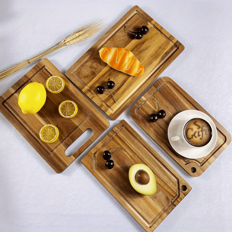 Wood Cutting Board, Wooden Chopping Board For Kitchen Meat And Cheese,  Cheese Board, Suitable For Indoor Outdoor, Kitchen Utensils, Apartment  Essentials, College Dorm Essentials, Off To College, Ready For School, Back  To