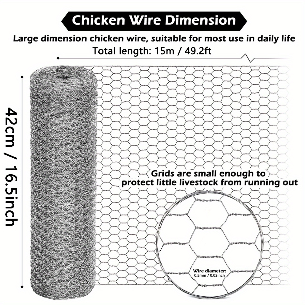 Chicken Wire,Garden Chicken Wire Fencing, Poultry Galvanized