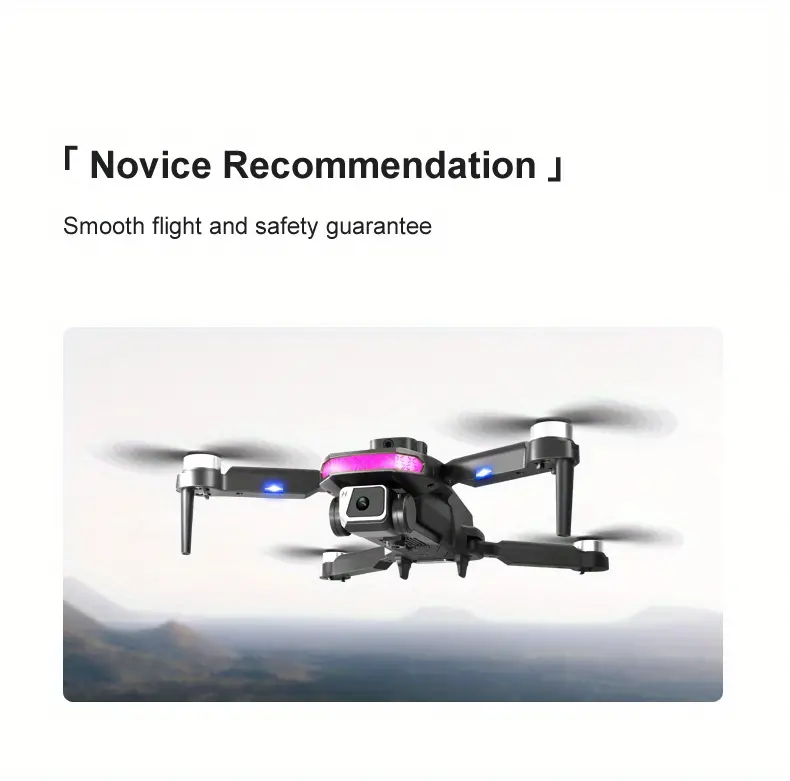 d8 pro remote control gps drone hd dual camera 1 battery gps optical flow dual positioning 360 intelligent obstacle avoidance brushless motor headless mode automatic return 64 color lights wif fpv details 2