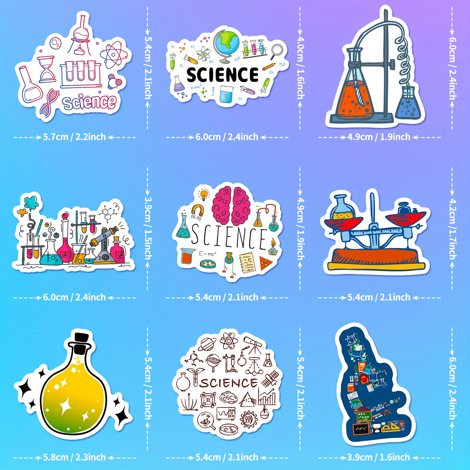 Science Lab Stickers Vinyl Waterproof Cartoon Stickers For - Temu