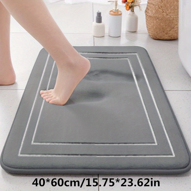 1pc Bathroom Non-slip Soft Mat With Water Absorption Function