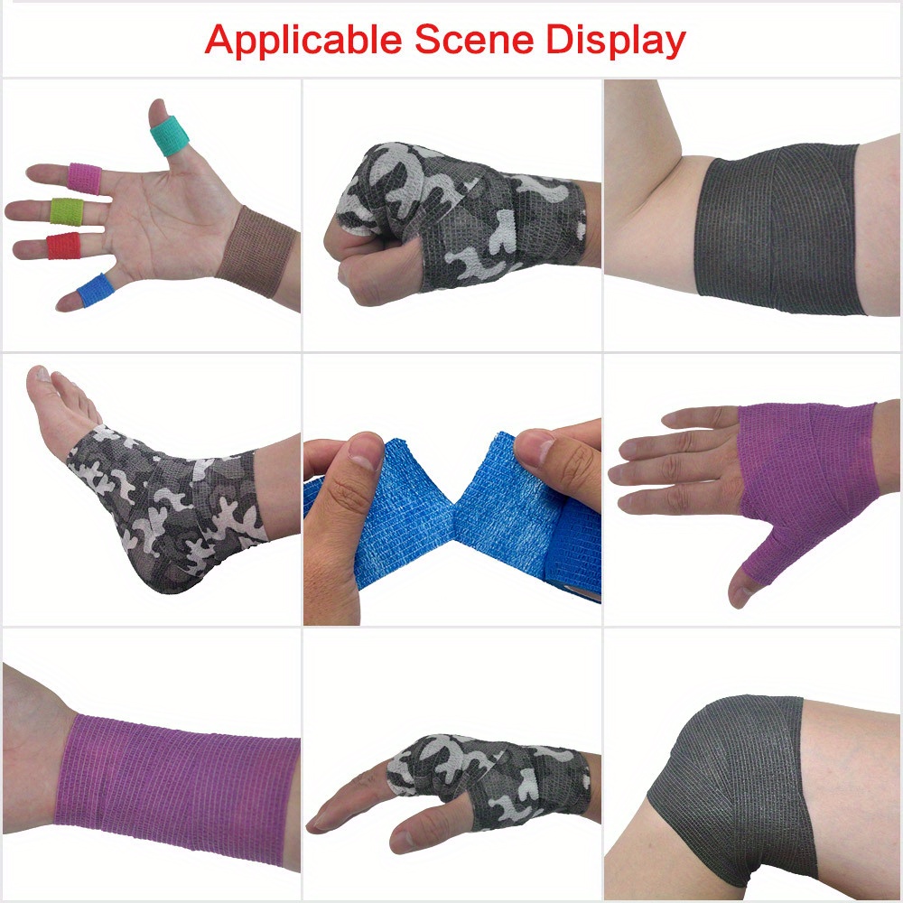 Colorful Self adhesive Elastic Bandage Wrap Tape Sports Temu United