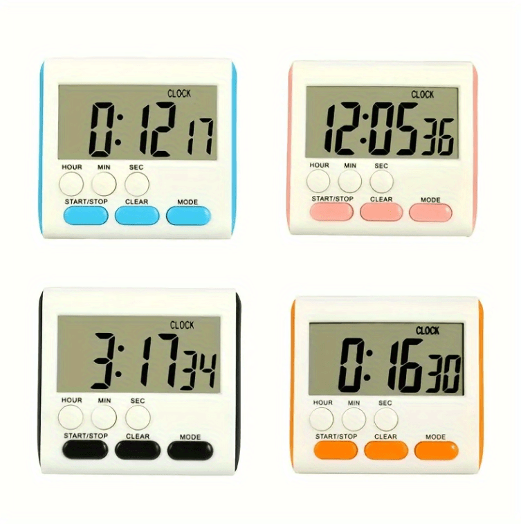 Multifunctional Kitchen Alarm Wall Clock With Countdown And