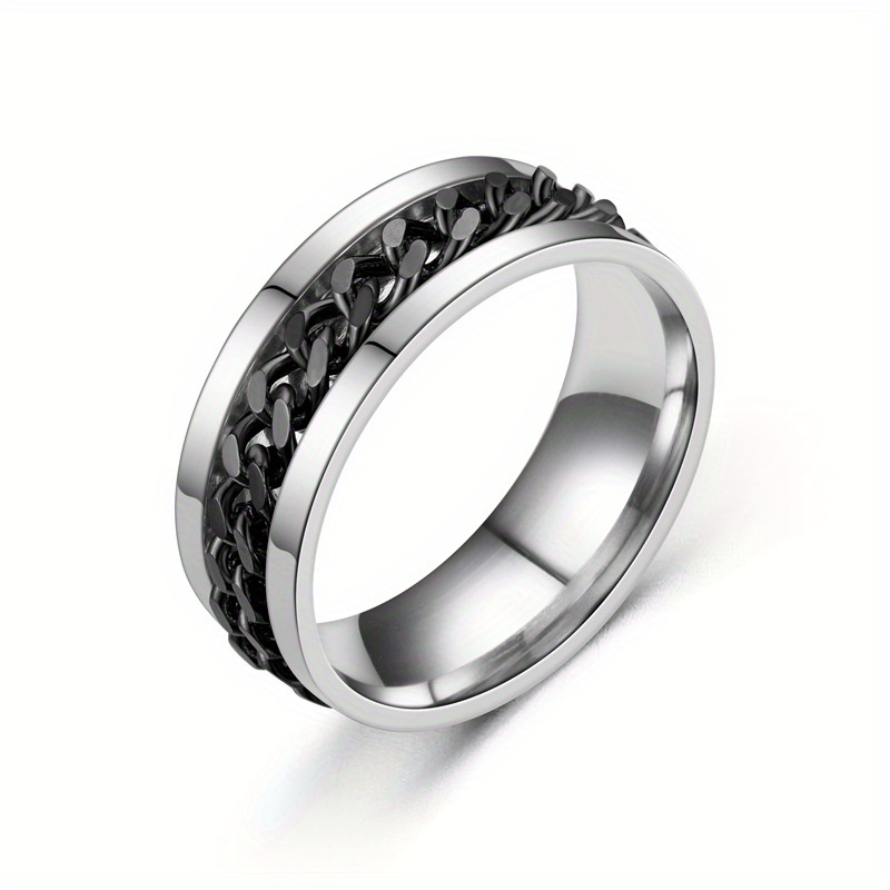 Hip Hop Style Rotatable Ring for Men