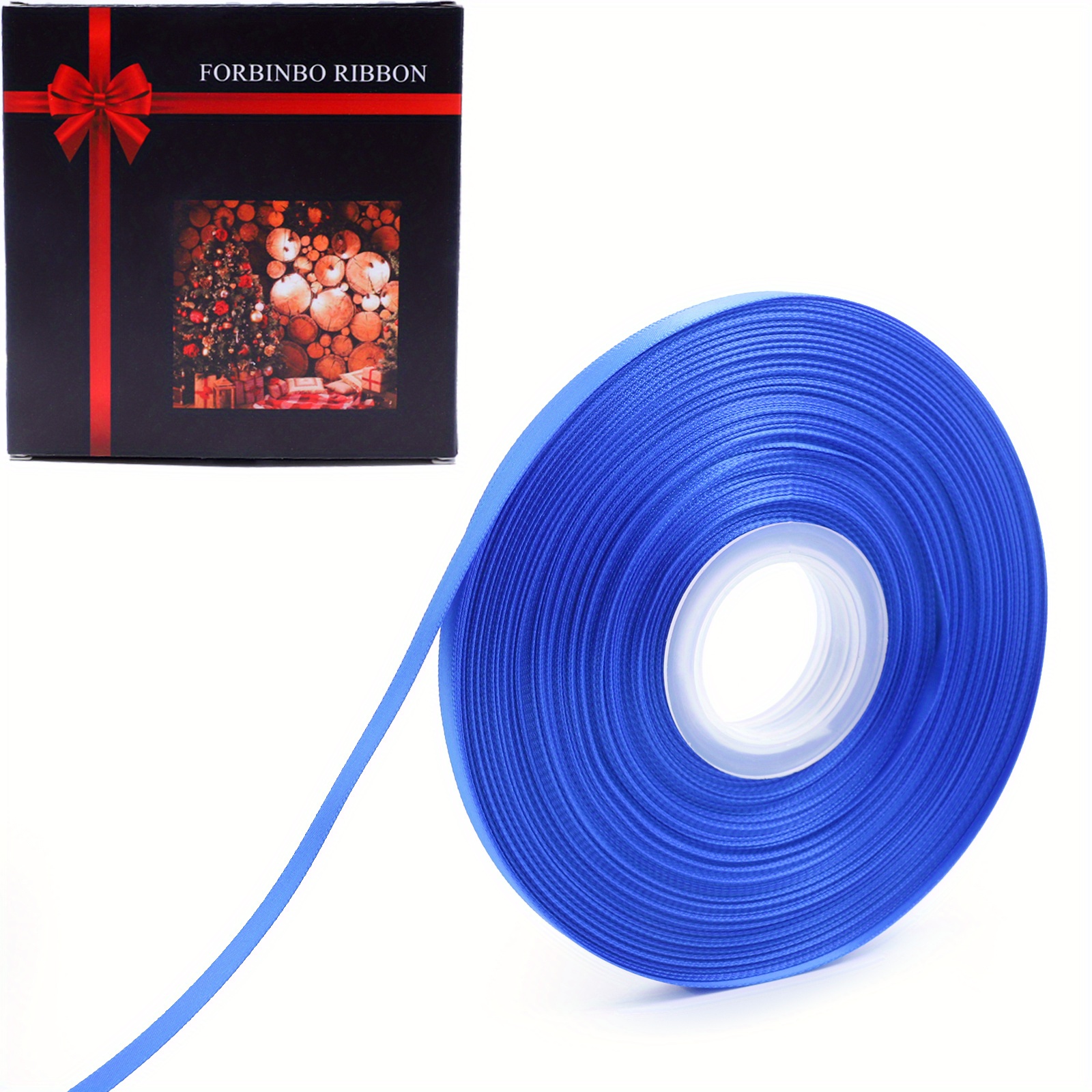 Satin Ribbon 1 Inch 25 Yard Blue Ribbon for Gift Wrapping Royal Blue Ribbon  for Christmas Tree Blue Hair Ribbon Blue Ribbon for Crafts Dark Blue