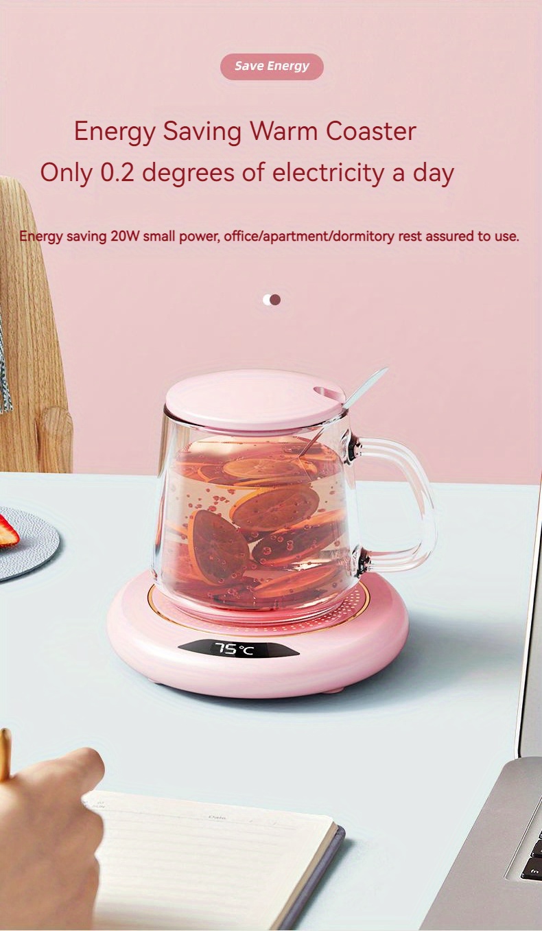 1pc Pink Electric Coffee Mug Warmer - 3 Temperature Settings, Auto Shut Off  Usb Heating Pad For Beverages, Milk, Tea & Hot Chocolate, Heating Coaster,  Intelligent And Creative Household Insulation Cup, Three-speed