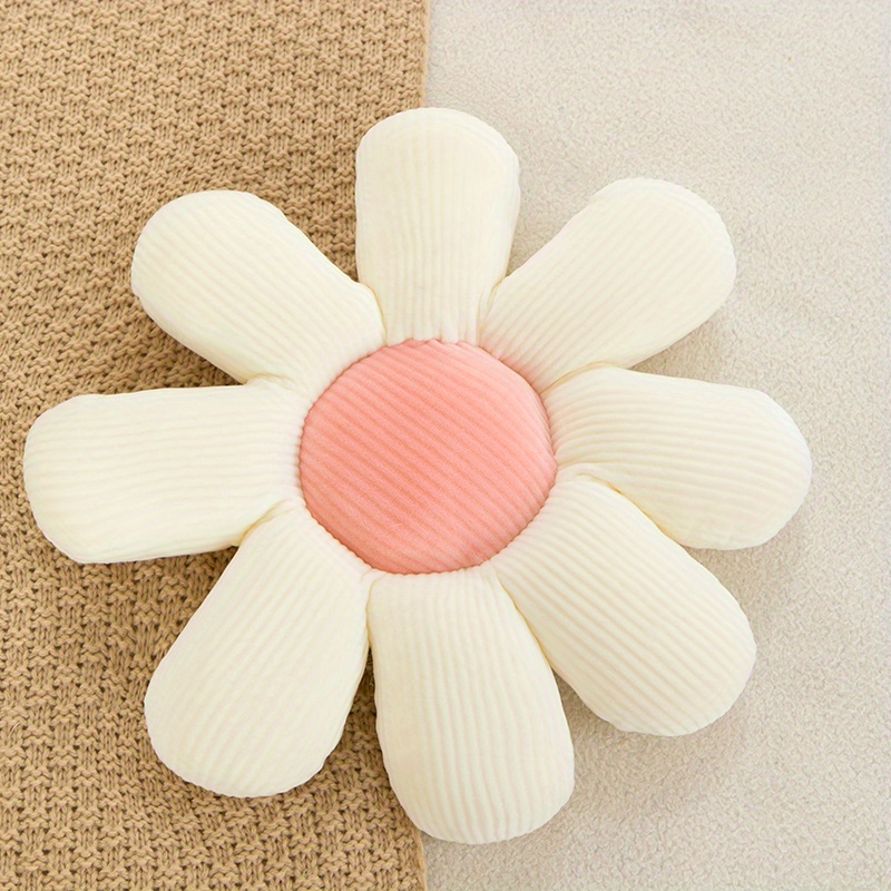 Small Daisy Flower Cushion Cute Plush Throw Pillow Office Chair Cushion Nap  Pillow Bedroom Tatami Living Room floor cushion