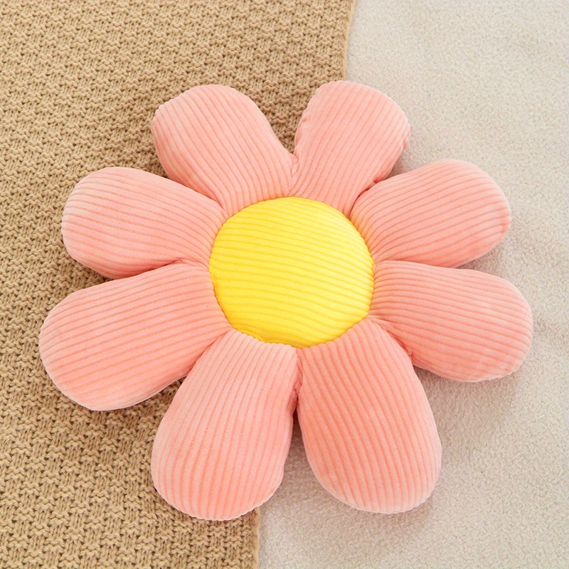 Small Daisy Flower Cushion Cute Plush Throw Pillow Office Chair Cushion Nap  Pillow Bedroom Tatami Living Room floor cushion