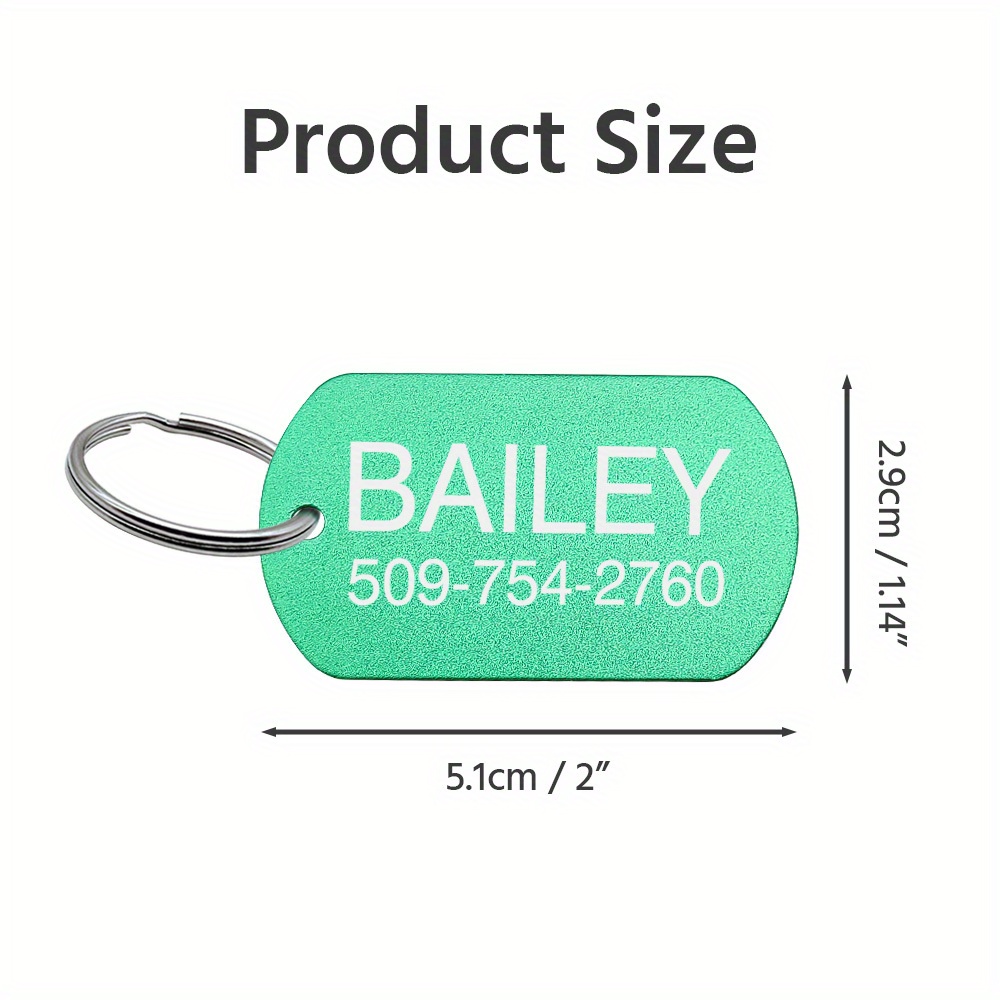 TEMU Custom Engraved Dog Tag - Personalize With Your Pet's Name & Contact