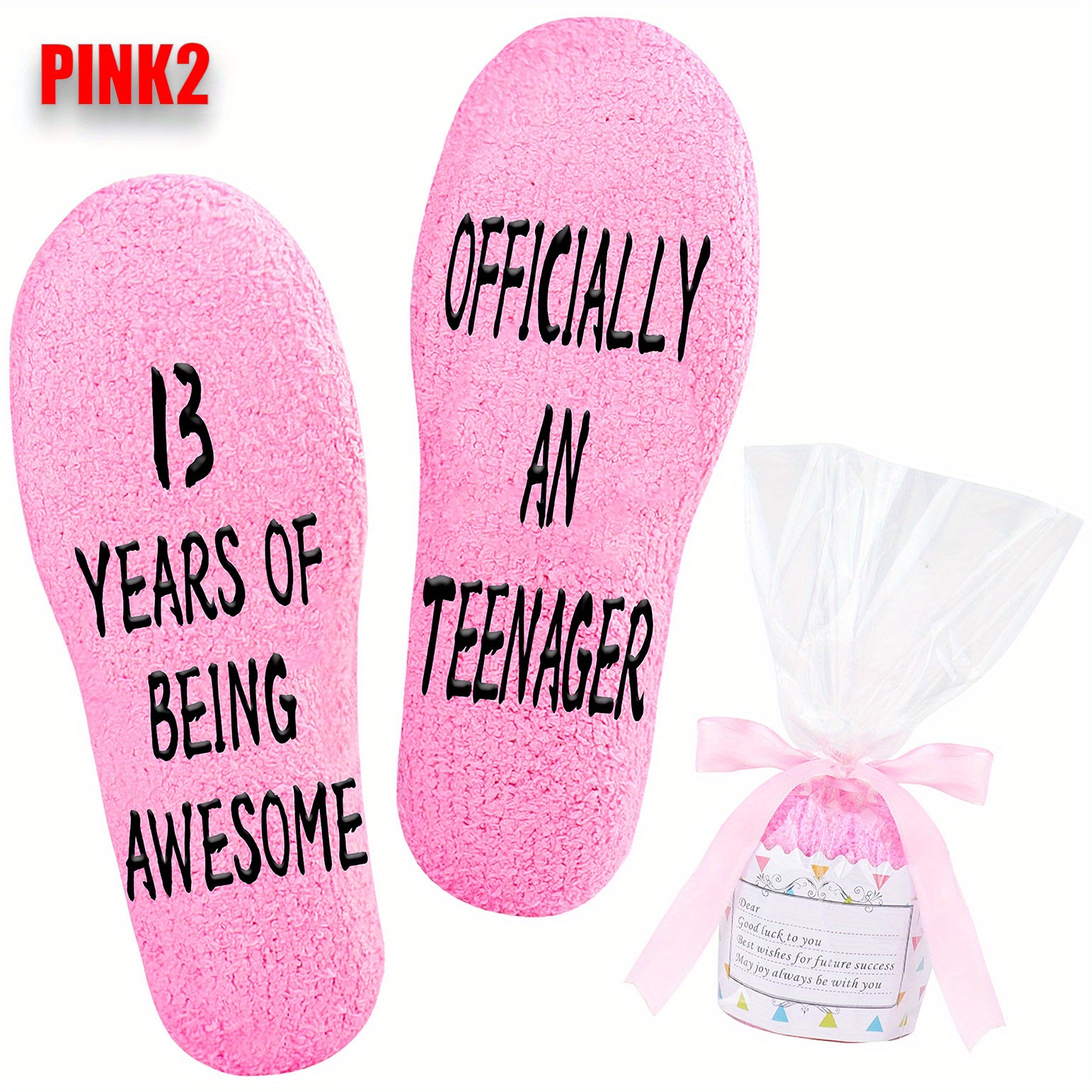 Unique 13th Birthday Gift for Her Presents for 13 Year Old Girl, Crazy Silly 13th Birthday Socks Funny Gift Idea for Teenage Girls