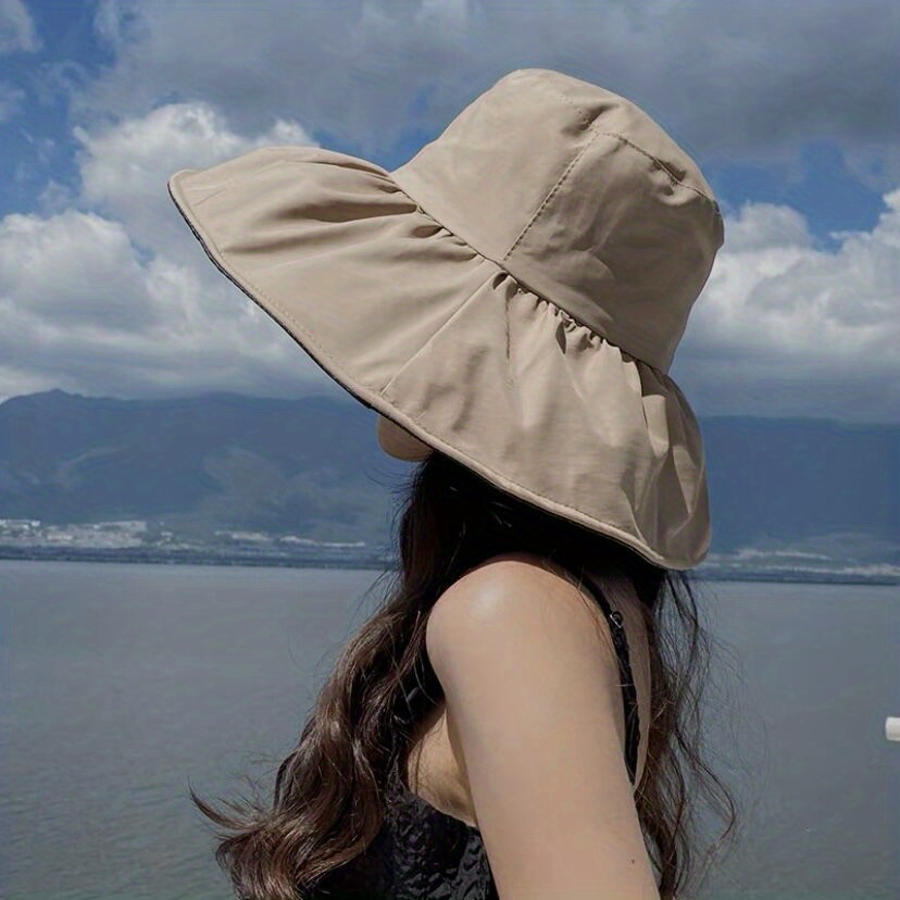 Upf 50+ Women's Fashion Fisherman Hat Drawstring Sun - Temu