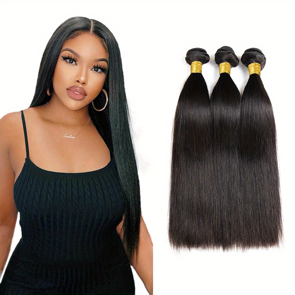 Melodie 30 32 40 Inch Straight Hair Bundles Brazilian Remy Human