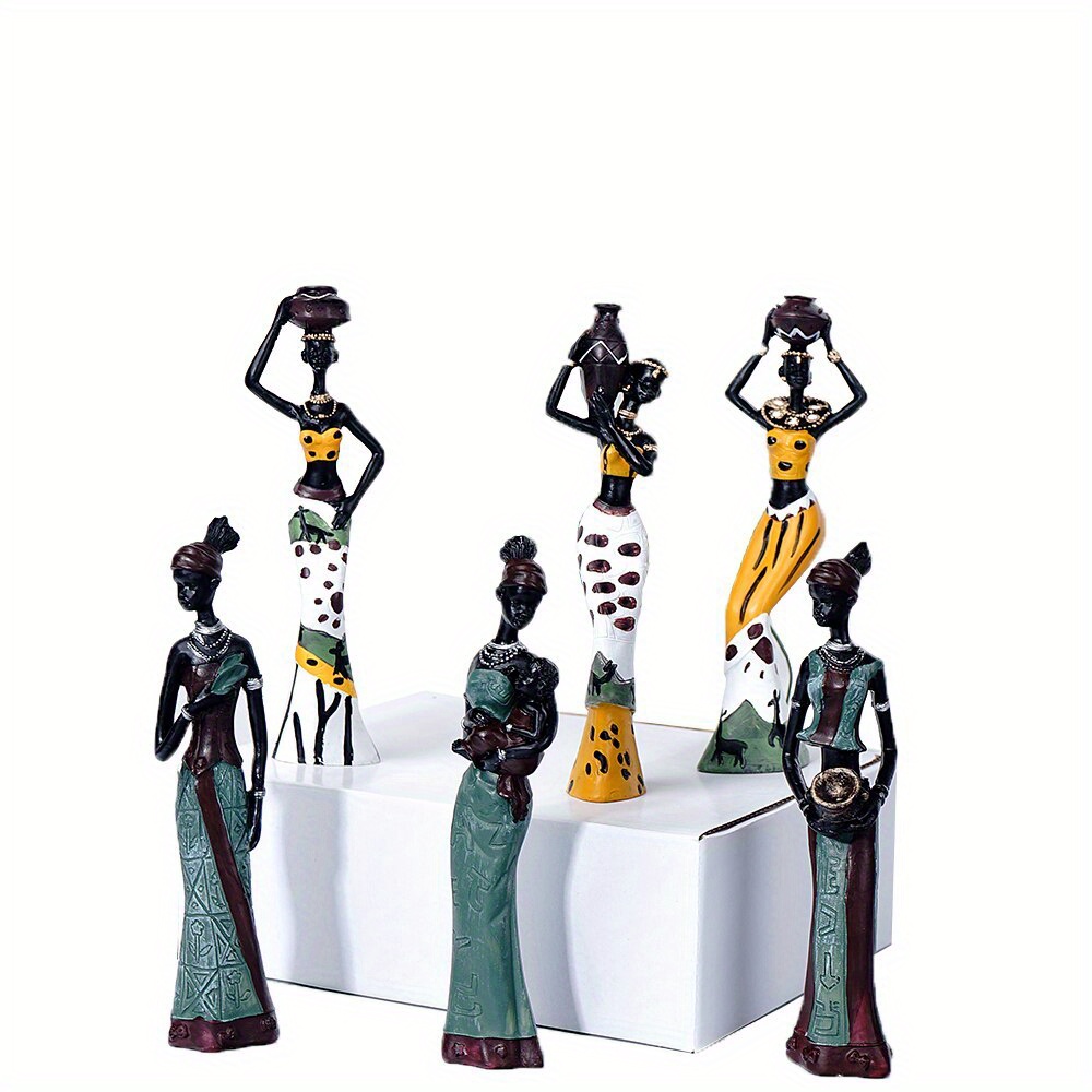 3pcs/set Exotic Tribal African Girl Resin Figurines Decorative Crafts  Ornaments Home Decoration Accessories Statue - AliExpress