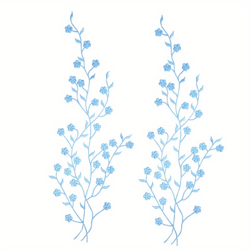 Didiseaon 8 Pcs Leaf Embroidery Patch Cloth Sewing Patch Embroidery Trim  Sew on Applique Leaf Flower Appliques for Clothes DIY Sewing Patch Patches