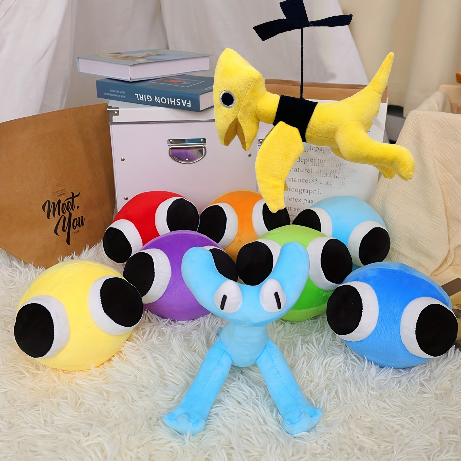 1 Pcs Rainbow Friends Plush Toys,Rainbow Friends Plushies Night Stuffed  Animal Soft Cute Plush Doll for Fans Gift,Halloween Christmas for All Kinds  of Festivals and Game Fans Rainbow Friends Toys 