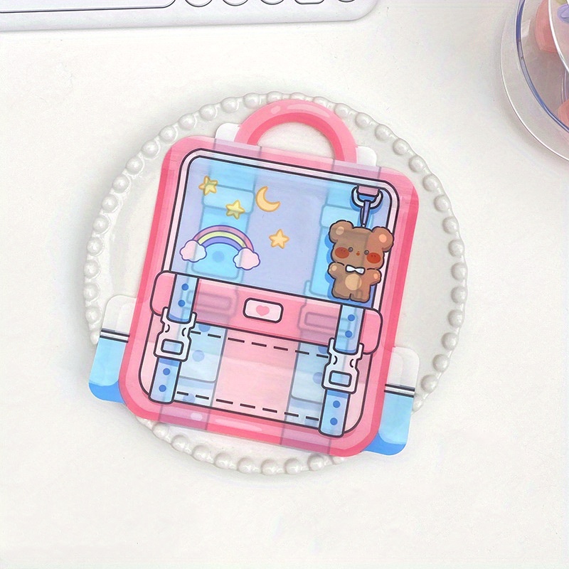 10pcs Cartoon Backpack Shape Jewelry Storage Bag