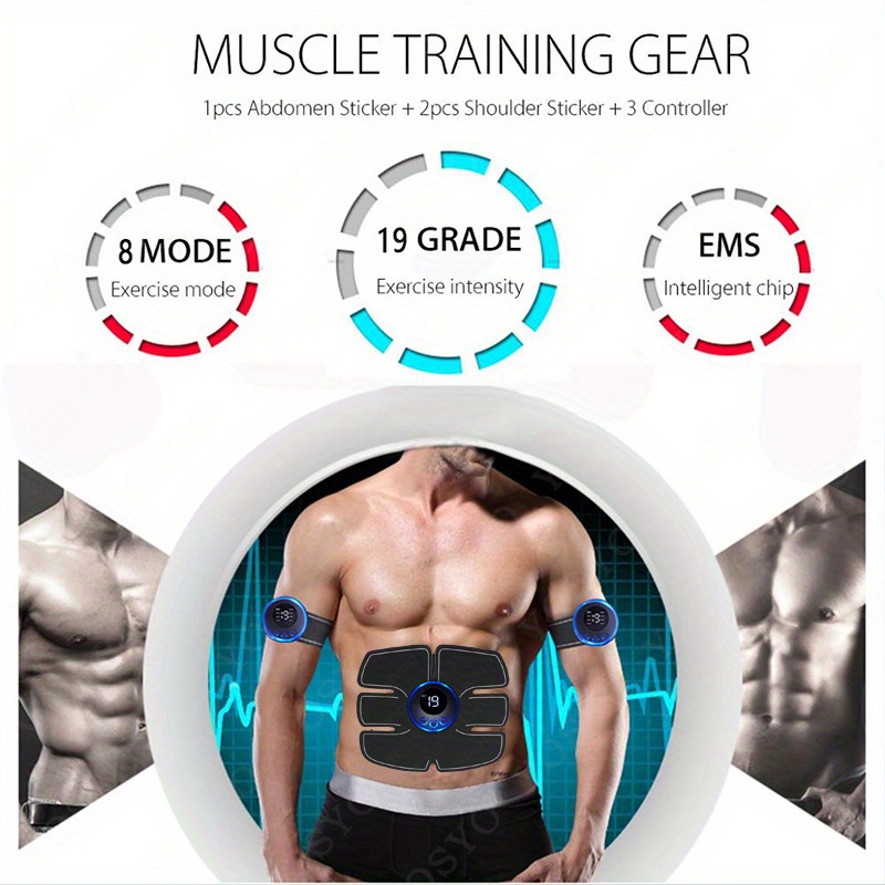 Portable Wireless Ems Muscle Stimulator With 8 Modes And 19 - Temu