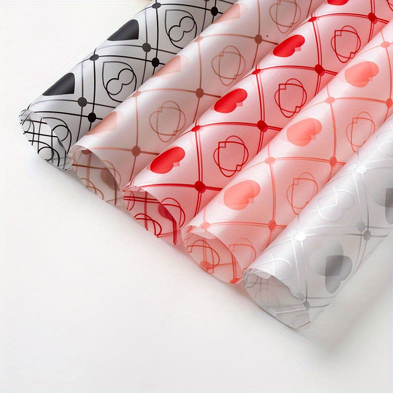 Transparent Flower Paper Wraps- Love print