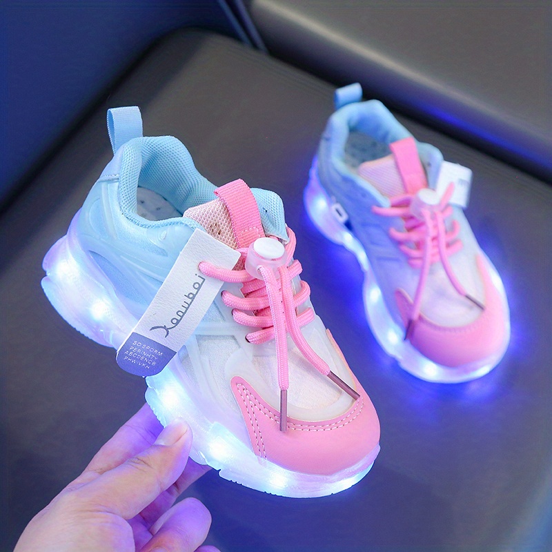Usb Charging Led Light Shoes Colorful Sixteen Mode Running - Temu