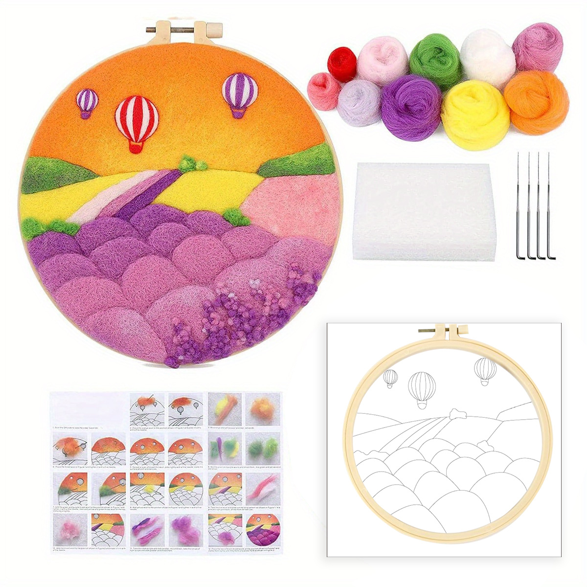 Piggy Felt Kit Fun Diy Embroidery Wool Felt Craft Stitch - Temu