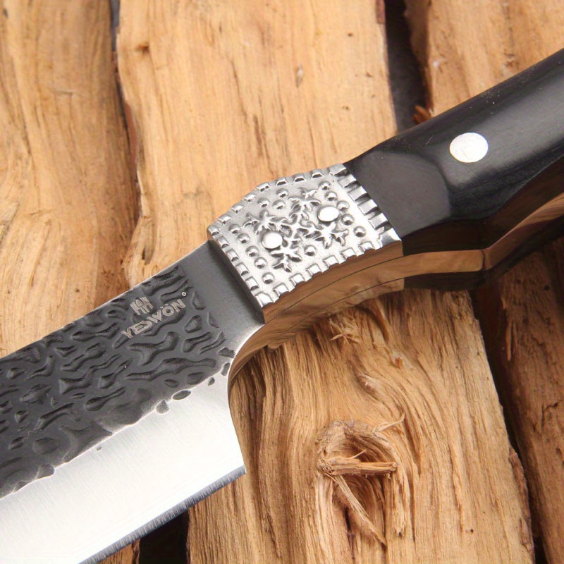 Outdoor Heavy Duty Fixed Blade Knife Comping Knife Leather Temu