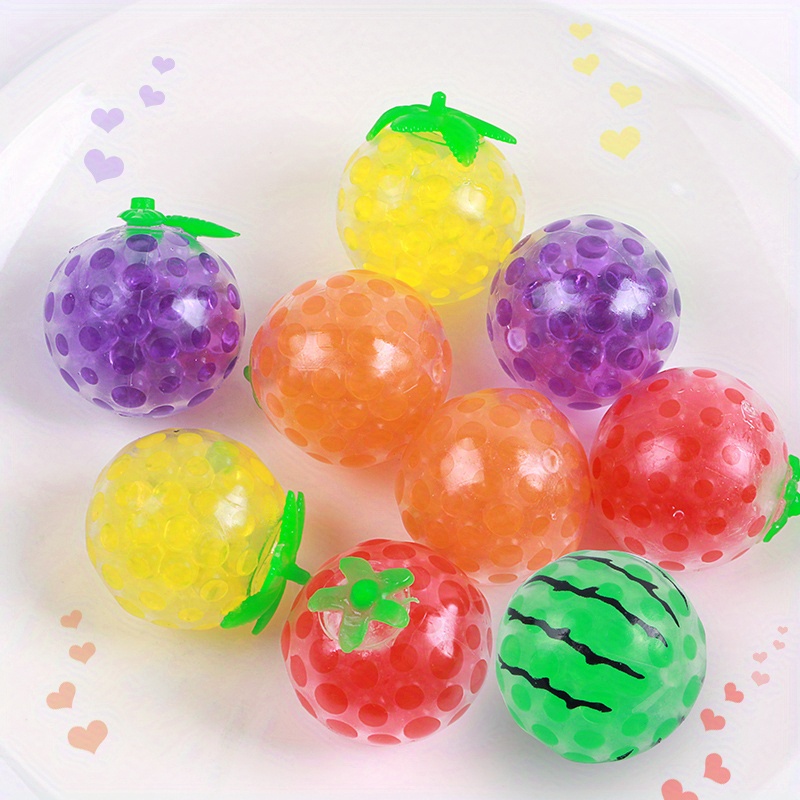 Random Color Beadeez Squishy Fruit Stress Balls Toy Tropical - Temu