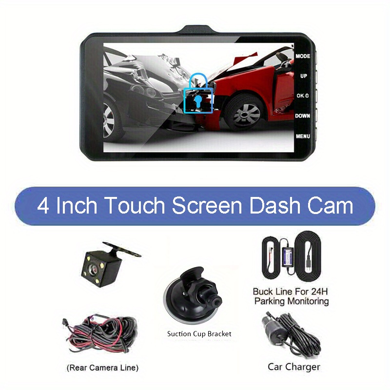 Dash Cam Front And Rear Camera CAR DVR Car Video Recorder Vehicle Black Box  FULL HD 1080P Night Vision Driver Recorder