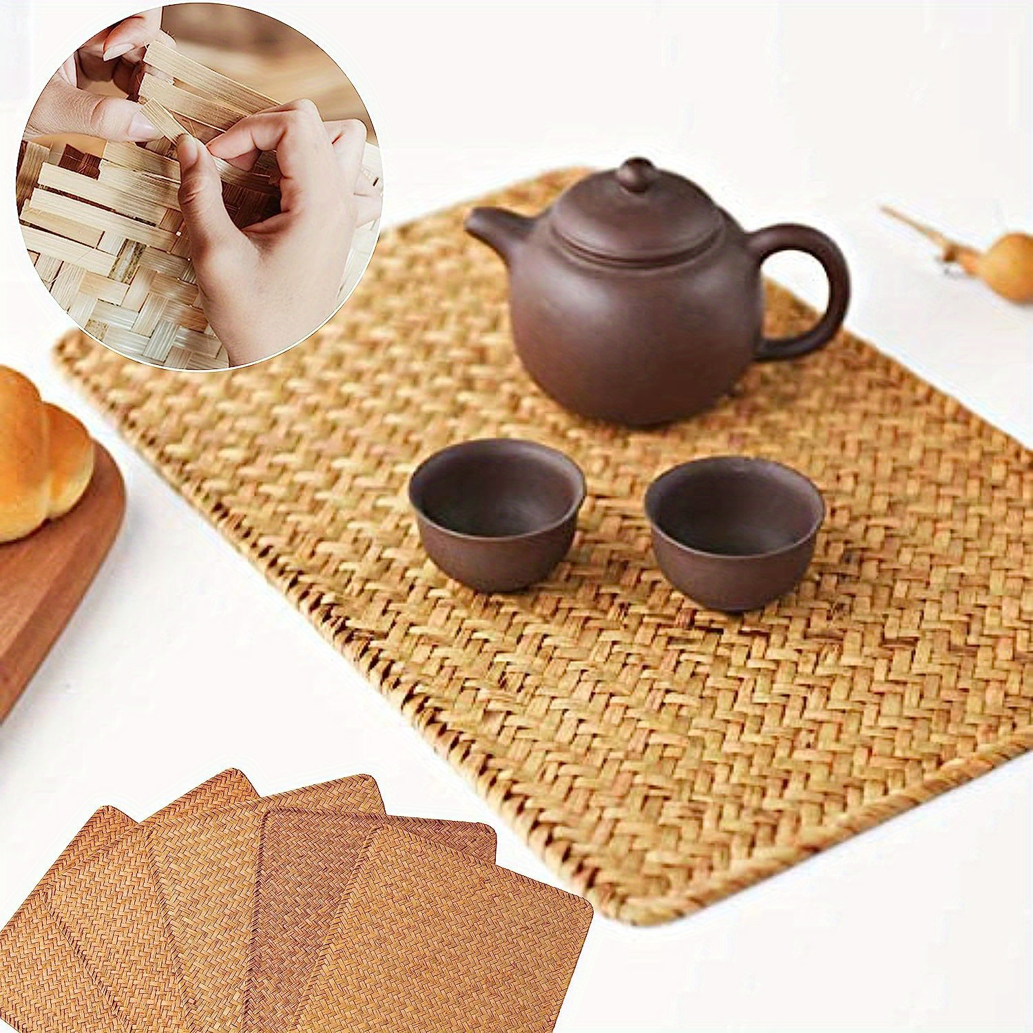Travelwant Flexible Wheat Straw Cutting Board Mats in Unique