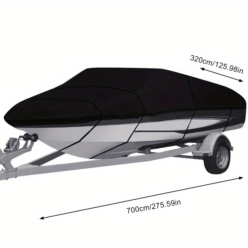 TEMU Housse de bateau universelle de qualité supérieure en polyester - Convient aux bateaux de 11' à 24' jusqu'à 96 de large !