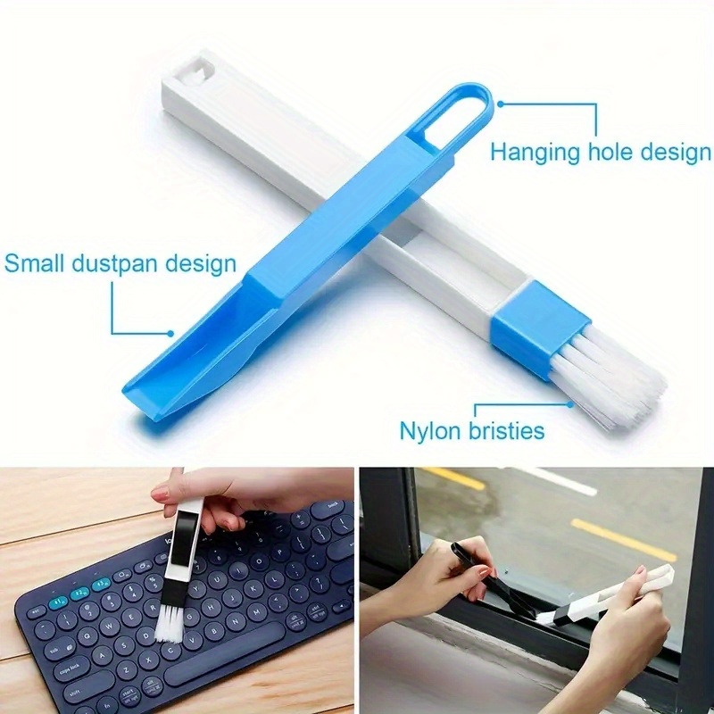 1pc Multifunction Window Computer Cleaning Brush Window Groove Keyboard  Cleaner Dust Shovel Window Track Cleaner Tool, Kitchen Accessories Gadget