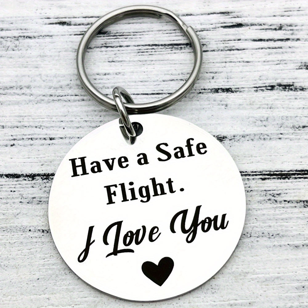 New Pilot Gift Flight Attendant Gift Fly Safe Keychain Pendant Traveling  Gifts May Your Air Be Clear Airplane Key Chain - AliExpress