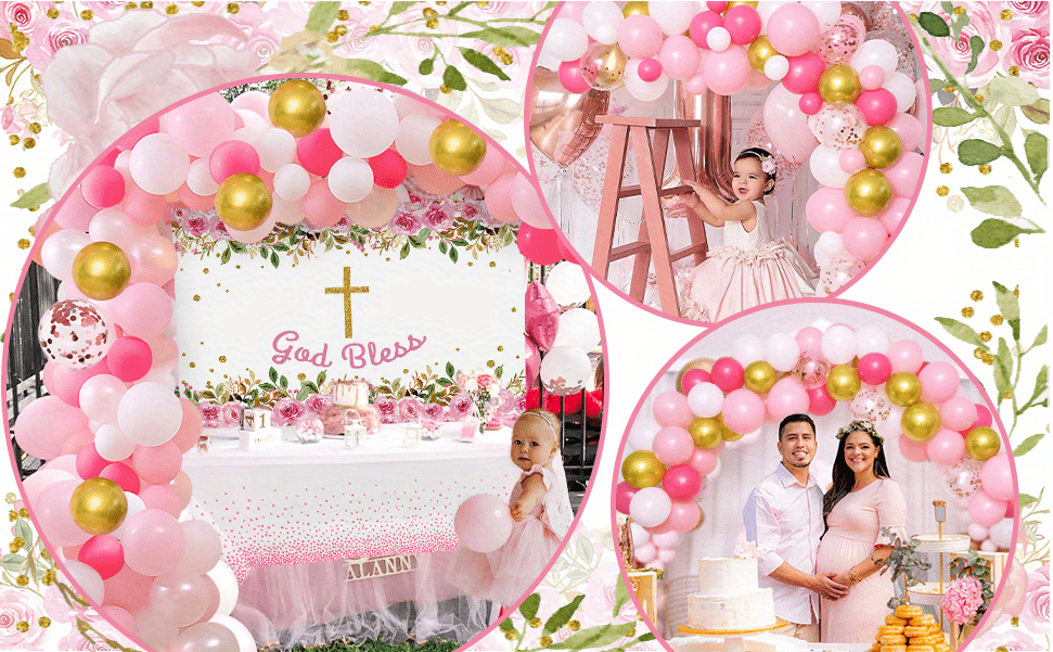 Fiesta Kid's - Decoración Bautizo niña 👼👼 Paquete festejo en casa 🏠🏠🏠 # Bautizo #balloons #festejoencasa #globos #fiestakids_vera #cdvictoria