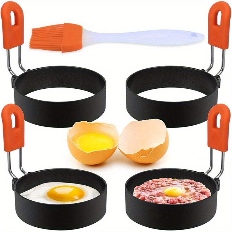 Egg Rings Stainless Steel Egg Molds For Frying Round Egg - Temu