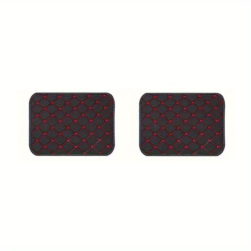 CAR Waterproof Leather 4PCS Red Black Universal Car Floor Mats