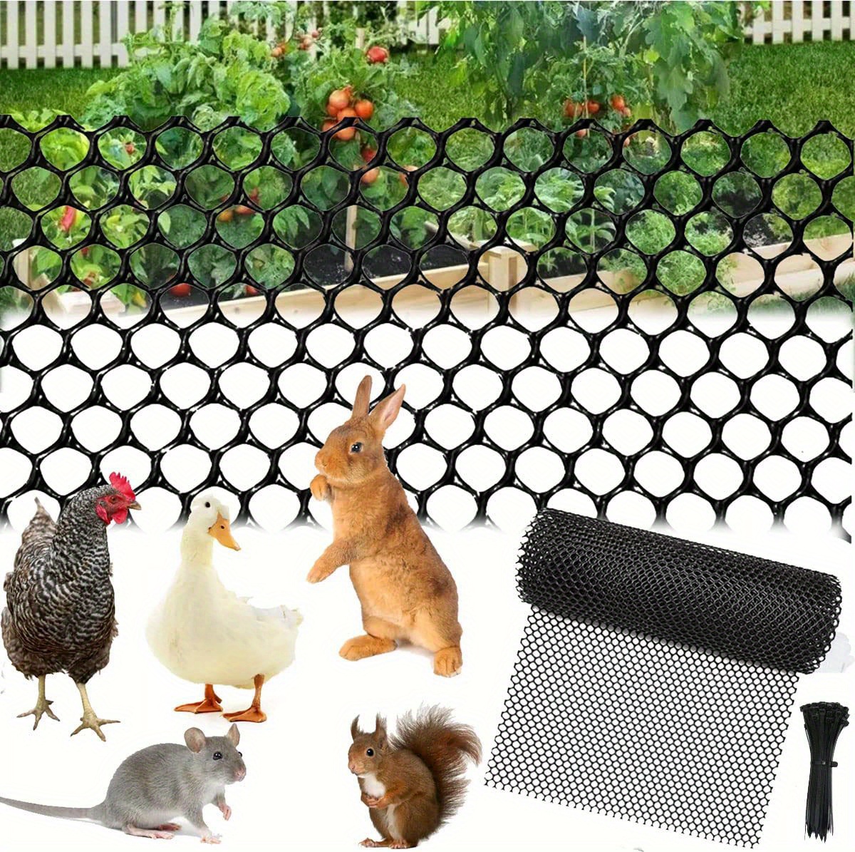 Black Wide Hole Safety Net Plastic Mesh Fence Breeding Net - Temu