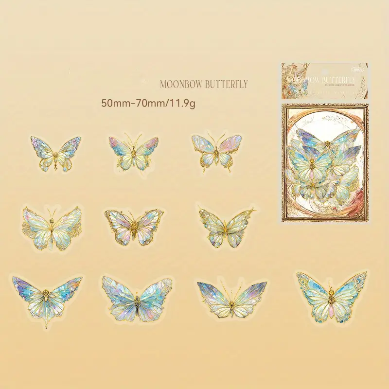 Pet Three dimensional Laser Golden Butterfly Stickers - Temu
