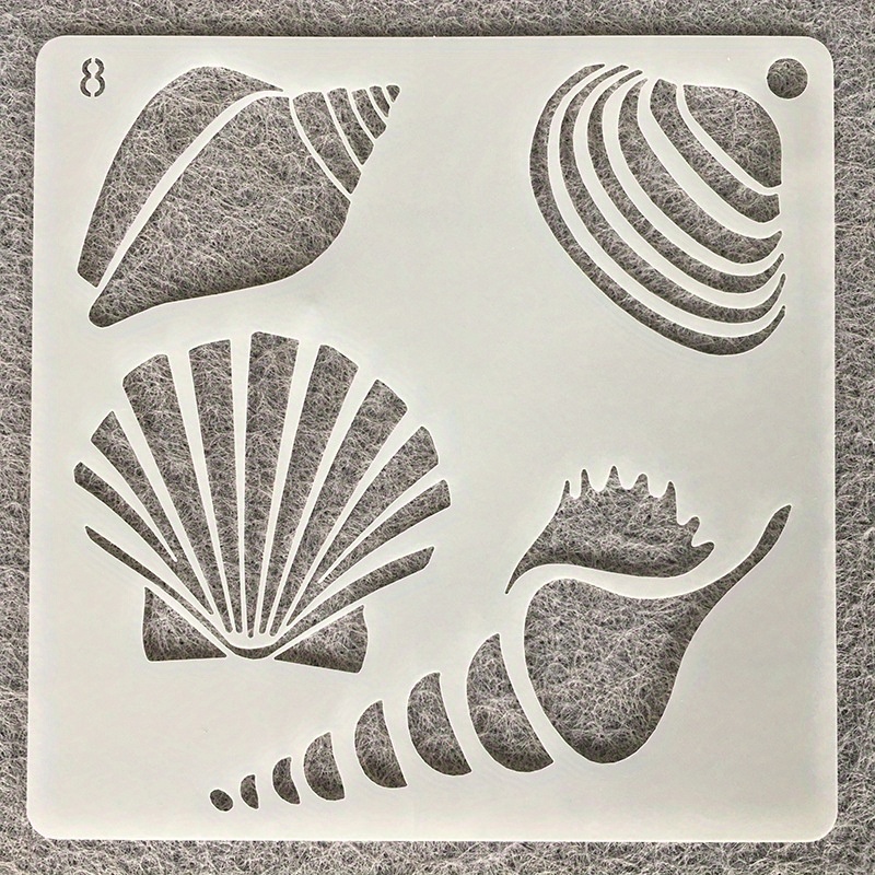 Linocut Seashells Poster