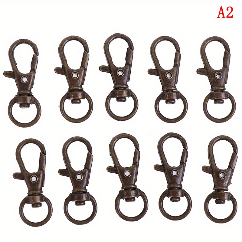  VersaKits 8 Pcs Heart Keychain Clasps Silver Heavy Duty Swivel  Lobster Push Gate Snap Hooks Charms Trigger Clips for Purse Making