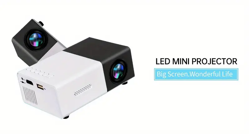 HD Mini Projector For Big Game With HDMI USB Enhance Your Movie TV And Gaming Experience For Office School Meeting Team Building Presentation Compatible With Android IOS Windows SD Card details 6