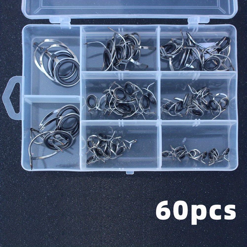 Combo 100pcs Fishing Rod Repair Kit Spinning Rod Building Components  Stainless Steel Casting Fishing Rod Guides Replacement Set 4~38mm