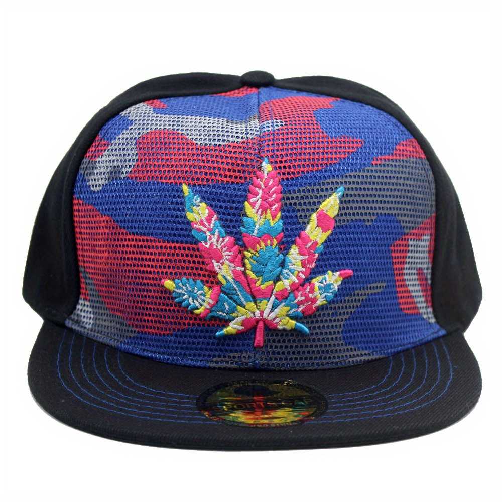 Sunshade Maple Leaf Embroidery Print Baseball Cap Adjustable Outdoor Sport