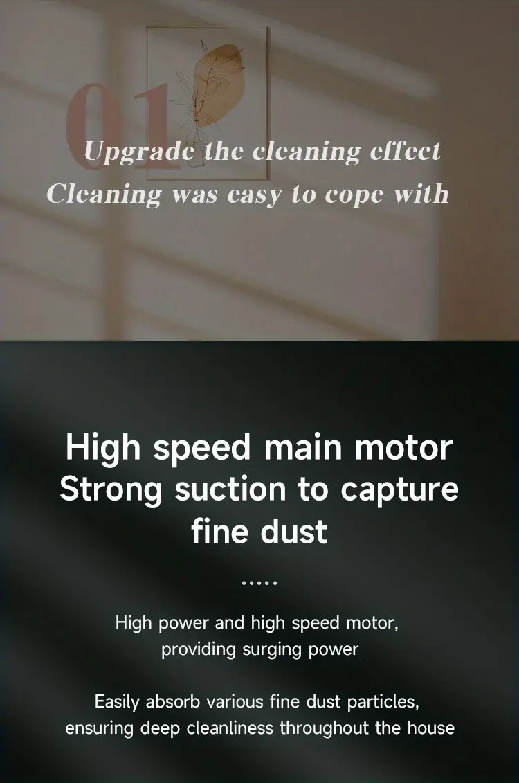 4 in 1 cordless vacuum cleaner high suction built in battery light weight handheld wireless vacuum for home car long run time great for sticky messes and pet hair details 3