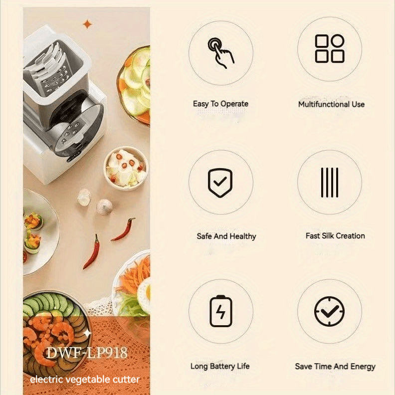 Storm Style Vegetable Cutter, Type-c Interface Intelligent Potato