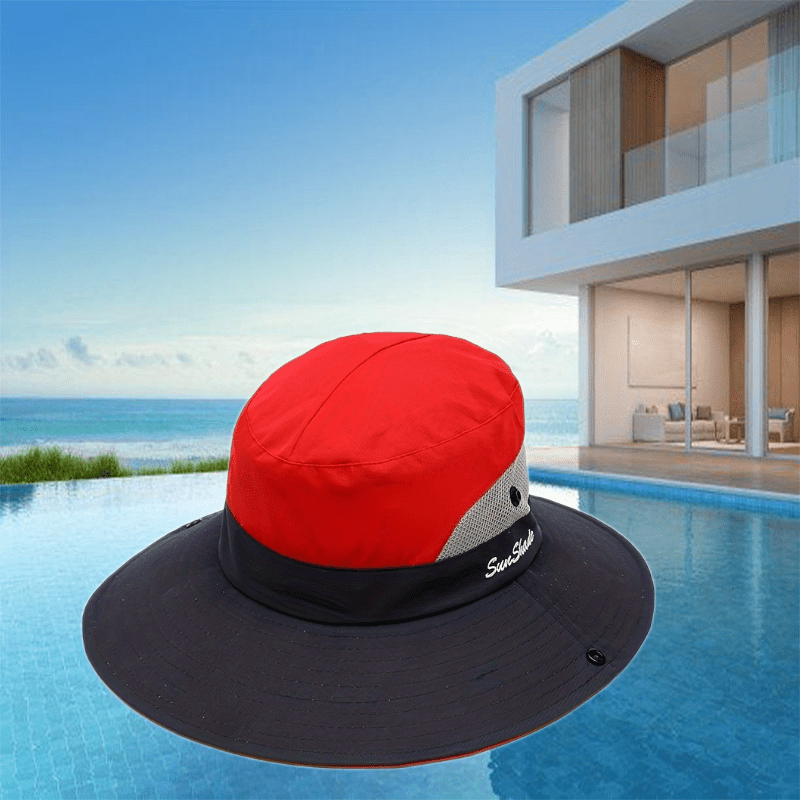 Womens Summer Boonie Hat Wide Brim Sunscreen Breathable Ponytail Fisherman  Hat With Drawstring For Outdoor Fishing Hiking Climbing, Free Shipping On  Items Shipped From Temu