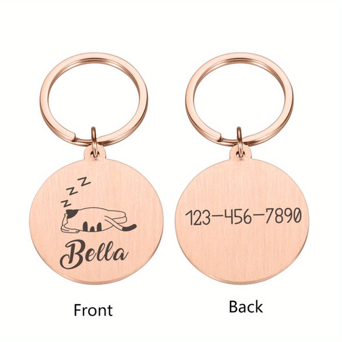TEMU Customized Pets Dog Collar Address Tags Personalized Dog Plate Necklace Id Tags Cat Chain Puppy Kitten Accessories Pet Supplies