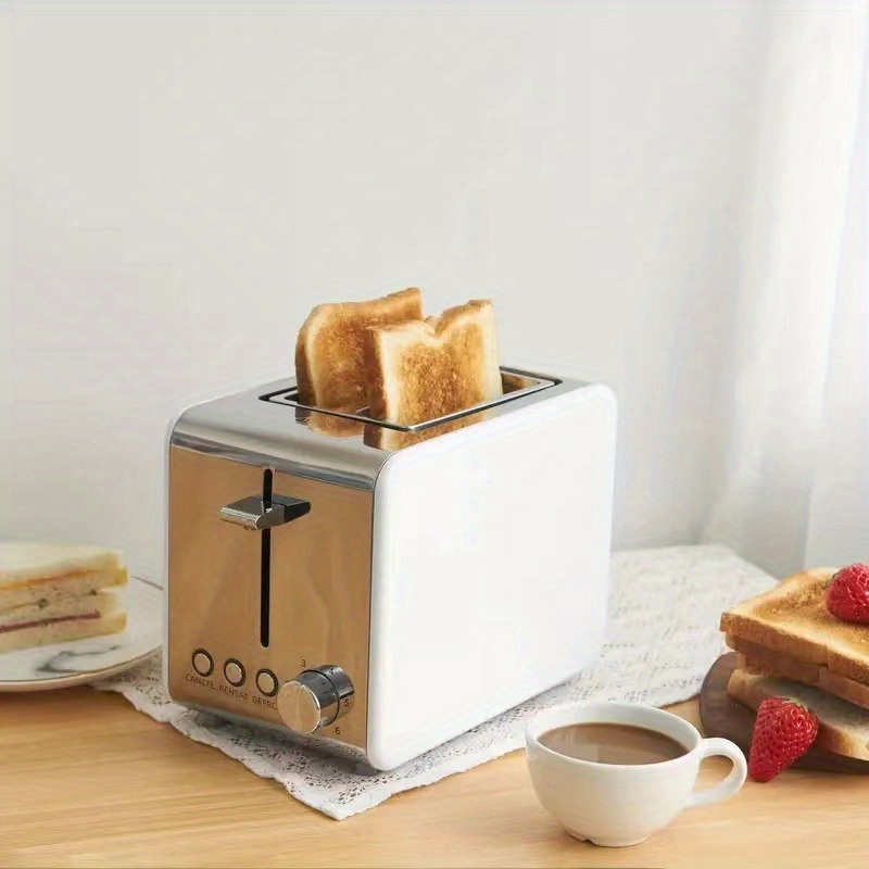Toaster 2 Slice Small Compact Electric Bread Black Tosterster,KOTIAN 6  Toast Settings Cancel Reheat Defrost Functions, Removable Crumb Tray, 800W